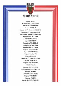 Liste des morts au feu